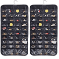 thumbnail image 1 of Bevtee 2 Pack Hanging Jewelry Organizer, 80 Pockets , Earring Holder Organizer for Women Girls, Black, 1 of 5