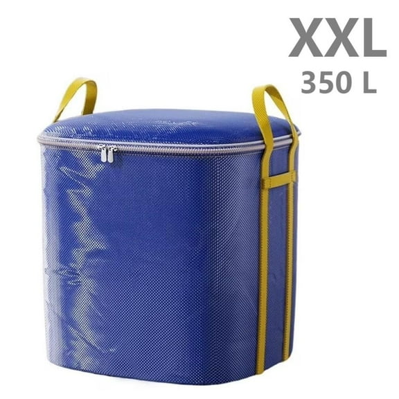 Bevtee 350L Clothes Storage Bins with Lids, Extra Large Capacity Closet Organizers, Storage Bag with Handle and Double Zipper