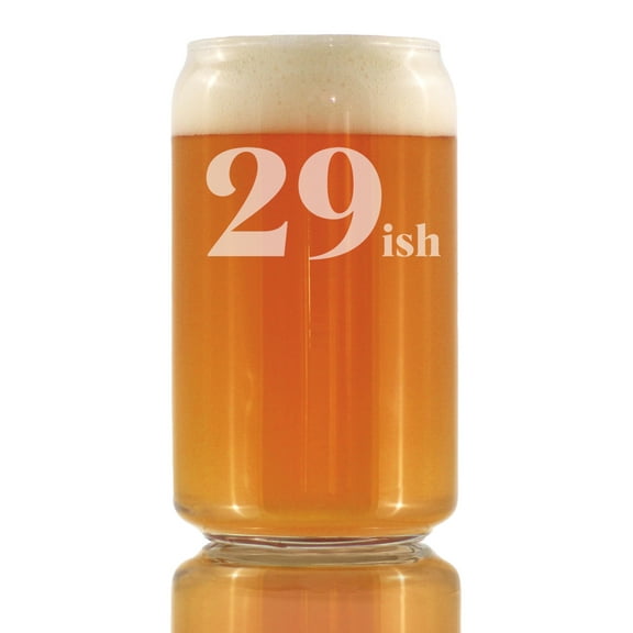 Bevvee Beer Can Pint Glass 16 oz 29ish Beer Enthusiast Gifts Beer Glasses