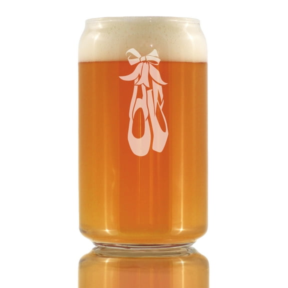 Bevvee Beer Can Pint Glass 16 oz Ballet Shoes Gifts for Best Friends Beer Glasses