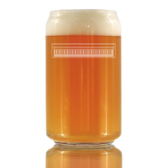 Bevvee Beer Can Pint Glass 16 oz Keyboard Pianist Prodigy Gifts Beer Glasses