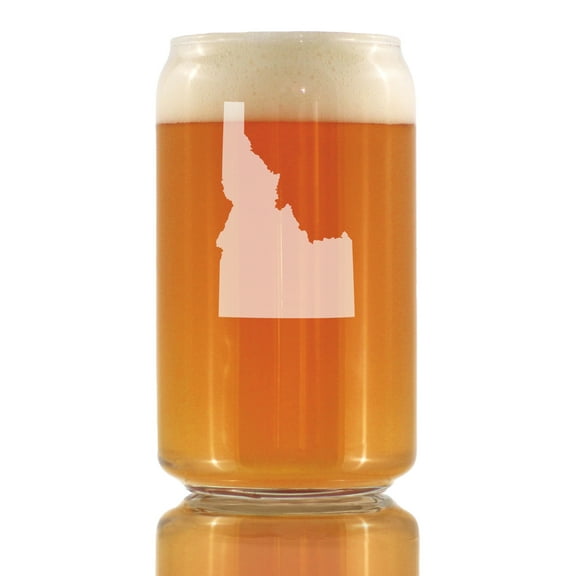 Bevvee Beer Can Pint Glass 16 oz State Of Idaho Idaho Enthusiast Gifts Beer Glasses