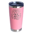 thumbnail image 1 of Bevvee Insulated Travel Tumbler 20 oz Cheers 25 Years 25th Anniversary Gifts Tumblers, 1 of 4