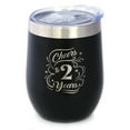 thumbnail image 1 of Bevvee Insulated Wine Tumbler 12 oz Cheers 2 Years Anniversary Gifts Tumblers, 1 of 4