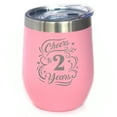 thumbnail image 1 of Bevvee Insulated Wine Tumbler 12 oz Cheers 2 Years Anniversary Gifts Tumblers, 1 of 4