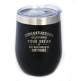 thumbnail image 1 of Bevvee Insulated Wine Tumbler 12 oz Congrats Pursuing Dream Gifts for Graduates Tumblers, 1 of 4