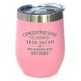 thumbnail image 1 of Bevvee Insulated Wine Tumbler 12 oz Congrats Pursuing Dream Gifts for Graduates Tumblers, 1 of 4