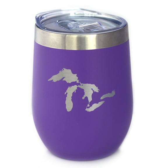 Bevvee Insulated Wine Tumbler 12 oz Great Lakes Great Lakes Enthusiast Gifts Tumblers