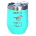 thumbnail image 1 of Bevvee Insulated Wine Tumbler 12 oz Horses Keep Me Stable Equestrian Enthusiast Gifts Tumblers, 1 of 4