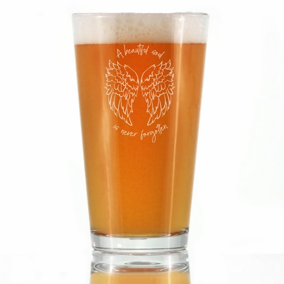 Bevvee Pint Glass 16 oz Beautiful Soul Sympathy Gift for a Grieving Friend Beer Glasses