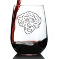 thumbnail image 1 of Bevvee Stemless Wine Glass 17 oz Labradoodle Face Labradoodle Owner Gifts Wine Glasses, 1 of 2