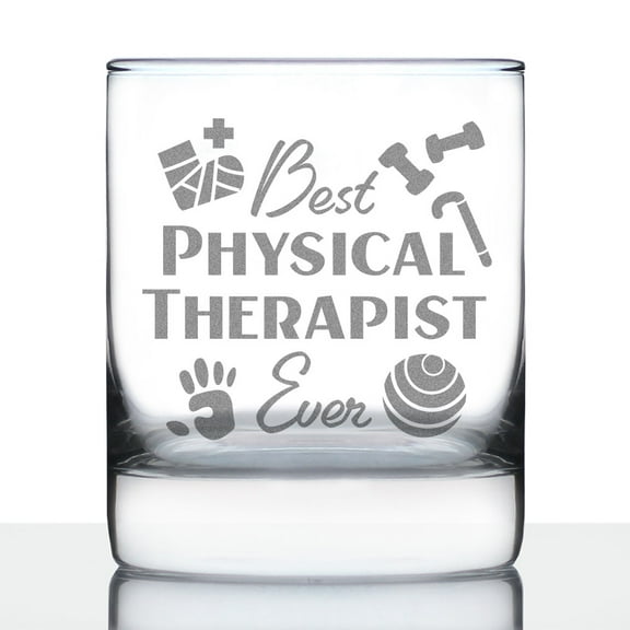 Bevvee Whiskey Rocks Glass 10.25 oz Best Physical Therapist Gifts for Physical Therapists Glassware & Drinkware