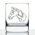 thumbnail image 1 of Bevvee Whiskey Rocks Glass 10.25 oz Horse Face Gifts for Horse Lovers Glassware & Drinkware, 1 of 4