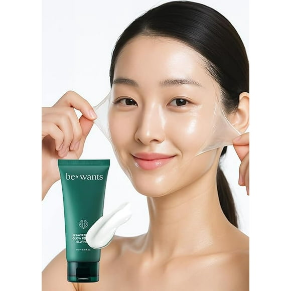 Bewants Seaweed PDRN Glow Peel-Off Jelly Mask 3.38fl oz– Hydrating & Firming Face Mask with Deep Sea Extracts – Easy-to-Remove Skincare for Radiant, Smooth Skin