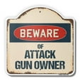 thumbnail image 1 of Beware Of Attack Owner  18" X 18" Heavy-Gauge Aluminum Architectural Sign | SignMission Designer Classic Rust Wall Plaque Metal Novelty Gift Funny Joke Gag Road Garage, 1 of 4