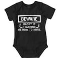 thumbnail image 1 of Beware Daddy Teaching Me to Hunt Romper Boys or Girls Infant Baby Brisco Brands 12M, 1 of 6