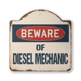thumbnail image 1 of Beware Of Diesel Mechanic 10” x 10” Sign | Indoor/Outdoor Plastic | SignMission Designer Classic Rust Wall Plaque Novelty Gift Funny Joke Gag Road Garage, 1 of 4