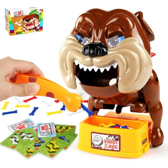 Beware of The Dog Game - Interactive Electric Dog Toy with Biting Action & Sound Effects, Fun Bone-Snatching Challenge for Kids and Family Party Games