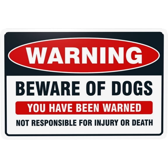 Beware of Dog Sign, You Have Been Warned Warning Sign, Security Safety Metal Signs, Vintage Caution Poster Wall Decor for Business Office Home Street Road Custom Use 12 x 8 Inch