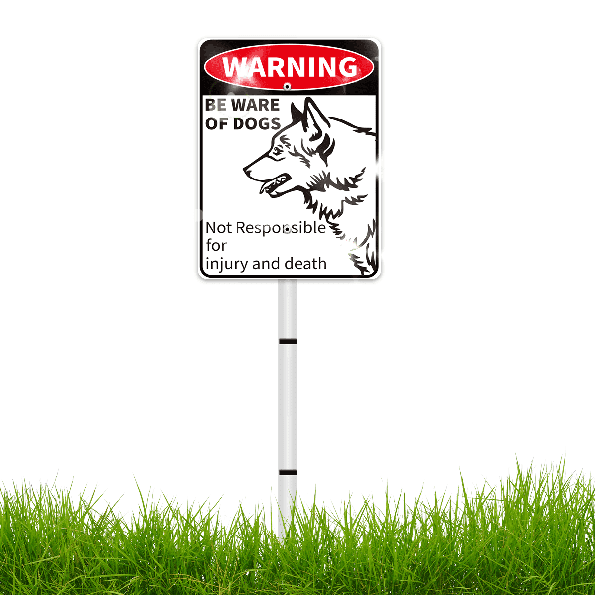 Dog Block Sign Youyidesi Beware of Dog Sign with Stake, Metal Yard Sign, 10x7 Inch ...