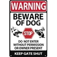 Beware of Dog Signs for Fence Warning Tin Sign, Beware of Dog Do Not