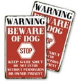 thumbnail image 1 of 2 PC Beware Of Dog Signs For Fence Warning Tin Signs Beware Of Dog Yard Sign Funny Beware Of Dog Sign Warning Signs For Property Metal Dogs On Premises Sign Do Not Enter Signs Outdoor 8x12 Inch, 1 of 5