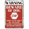 thumbnail image 1 of Beware Of Dog Signs For Fence Warning Tin Signs Beware Of Dog Yard Sign Funny Beware Of Dog Sign Warning Signs For Property Metal Dogs On Premises Sign Do Not Enter Signs Outdoor 8x12 Inch, 1 of 5