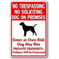 thumbnail image 1 of Beware Of Dog No Trespassing 8"x12" Yard Sign, Dog Warning Sign for Fence, Private Property Metal Tin Sign, No Soliciting, Enter At Own Risk, Dog May Bite, 1 of 6