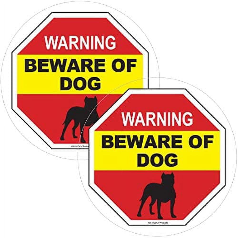 Beware of Dog Warning Sticker - Beware of Pitbull Window Sticker ...