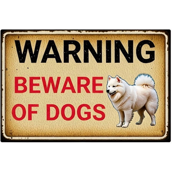Beware of Dog Yard Signs, 12x8 inch Vintage Tin Sign Beware of Dog for Fence, Private Property No Trespassing Warnings,Do Not Enter Sign Great for Home Garden Office Bar Metal