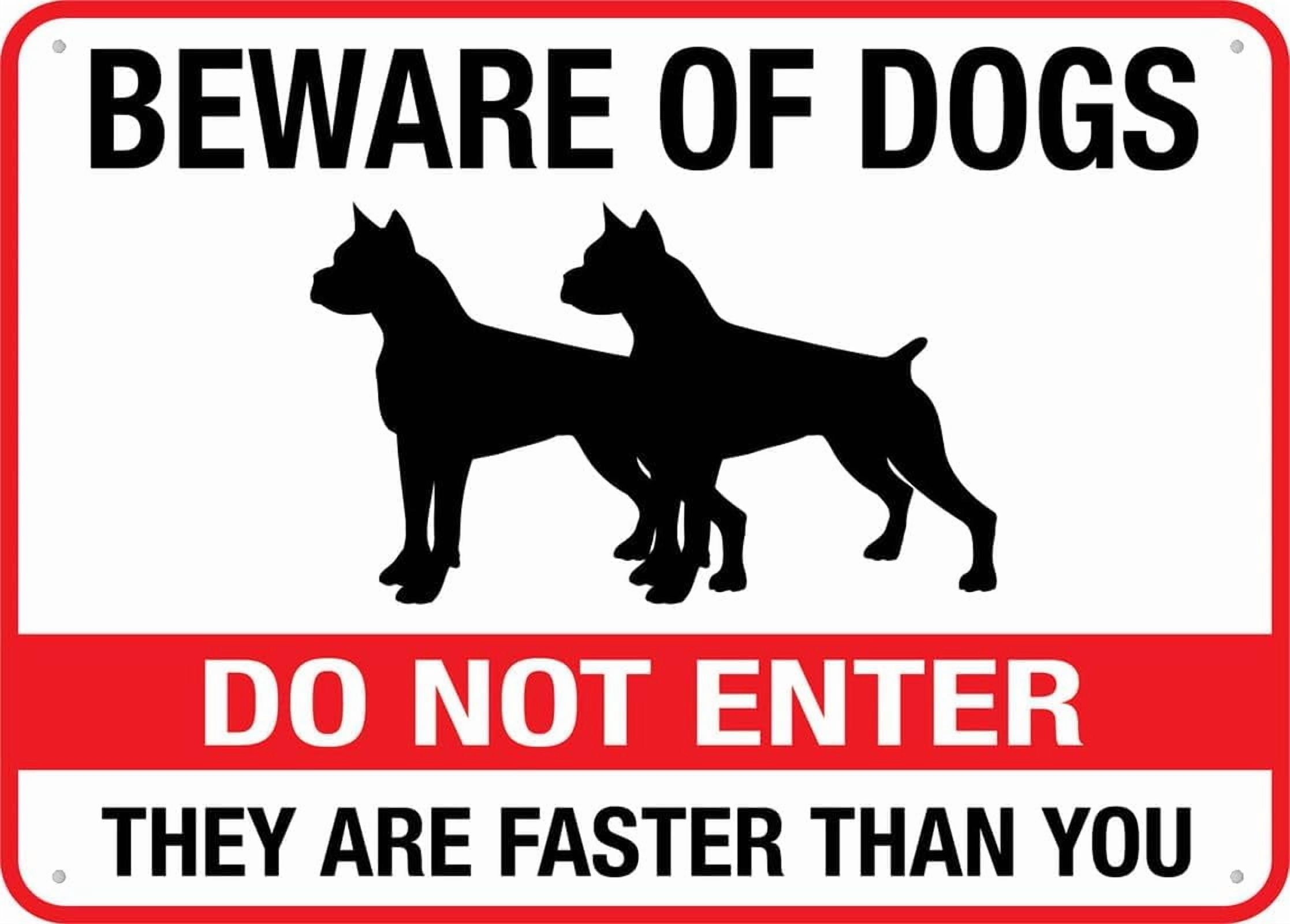 Beware Of Dogs Do Not Enter Sign Outdoor Metal Sign - 12 X 8 Metal ...