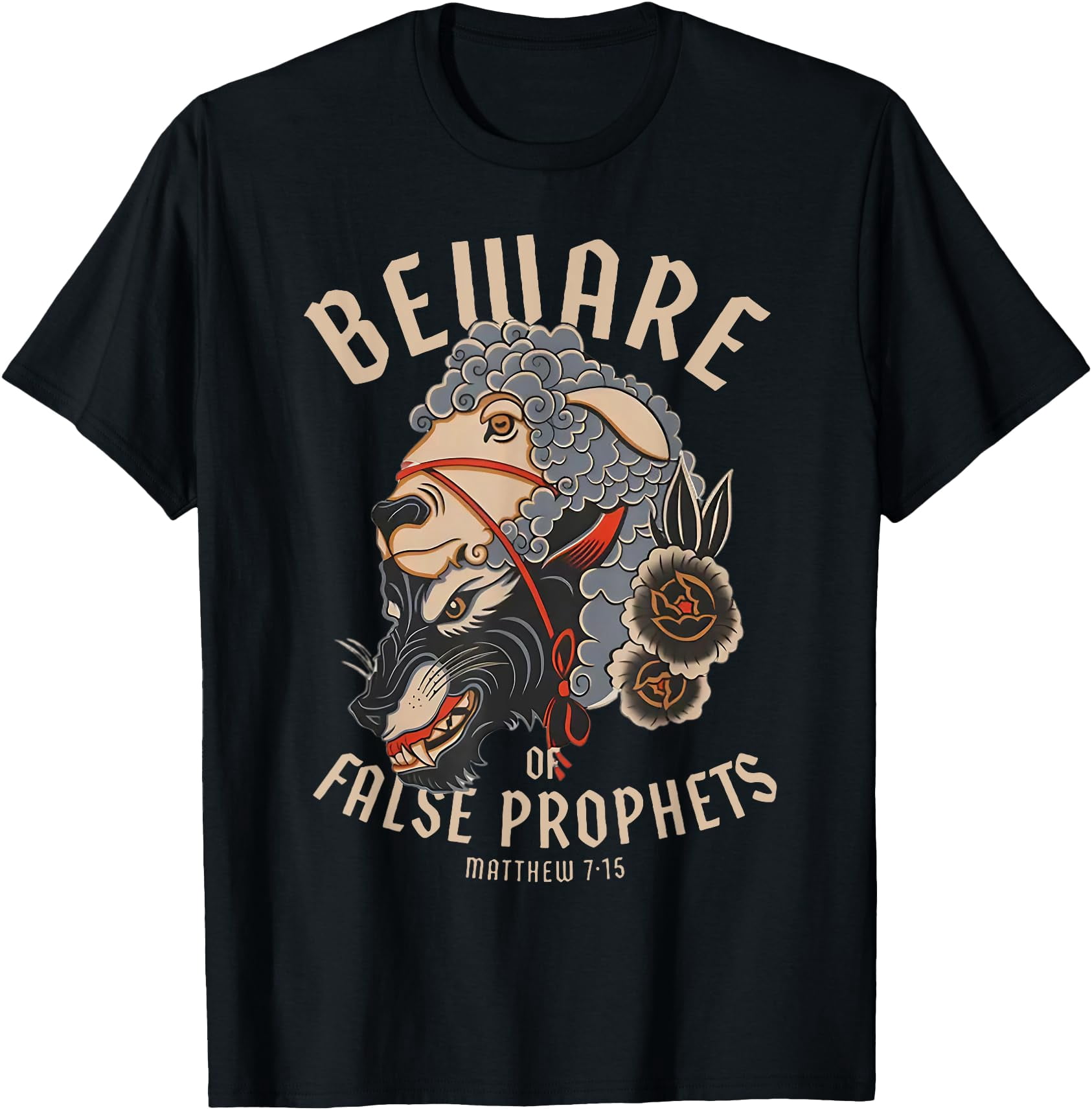 Beware False Prophets Christian Sheep Wolf T-Shirt, Unisex T-Shirt ...