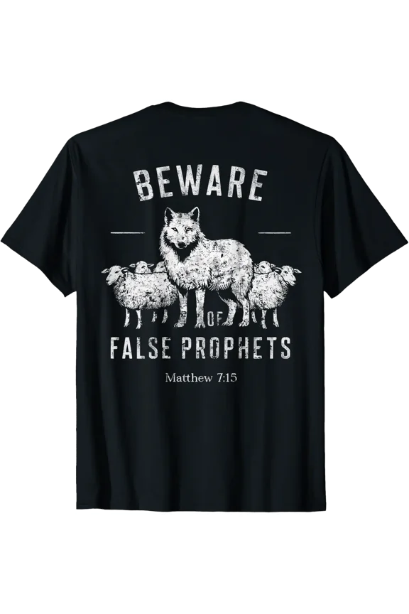 Beware False Prophets Wolf In Sheep Clothing T Shirt Size S-5XL