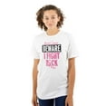 thumbnail image 1 of Beware Fight Back Breast Cancer Pink Women's Graphic T Shirt Tees Brisco Brands S, 1 of 5