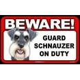 thumbnail image 1 of Beware Guard Dog On Duty Sign - Schnauzer, 1 of 1