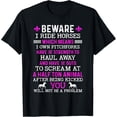 thumbnail image 1 of Beware I Ride Horses Shirt Horse Lover Girls Riding Racing T-Shirt, 1 of 5
