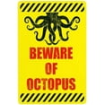 thumbnail image 1 of Beware of Octopus Pool Warning Sign, Pool Rules Security Metal Signs for Home Busines Outdoor Indoor Road Yard Garage Street Wall Caution Decor 8 x 12 Inch, 1 of 4