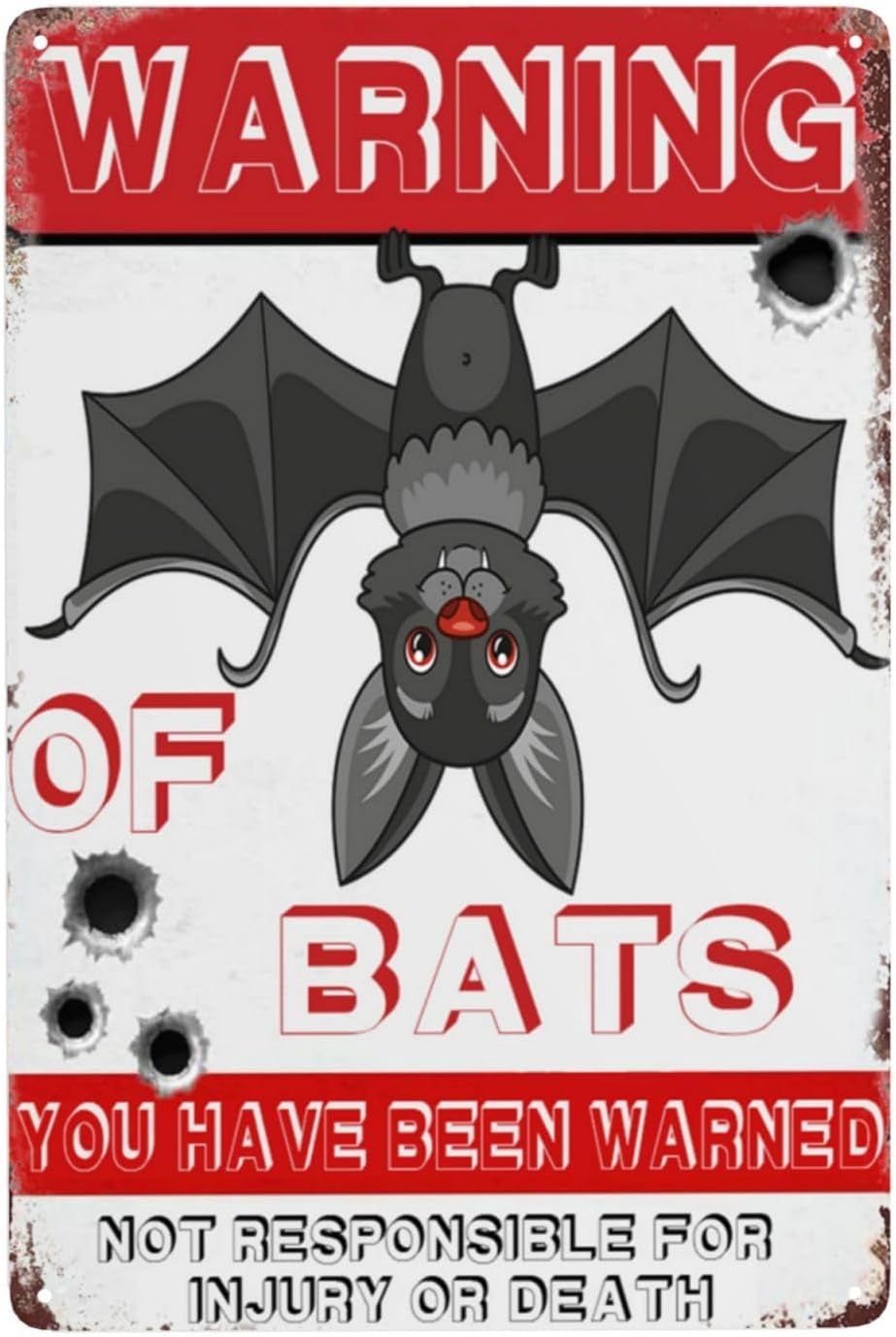 Beware Of Bats Sign,12