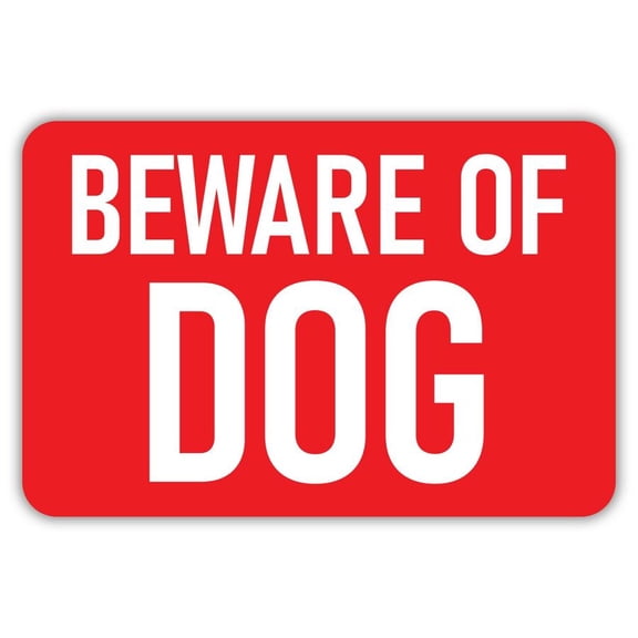 Beware Of Dog Metal Sign Size: 16 x 12 Inch