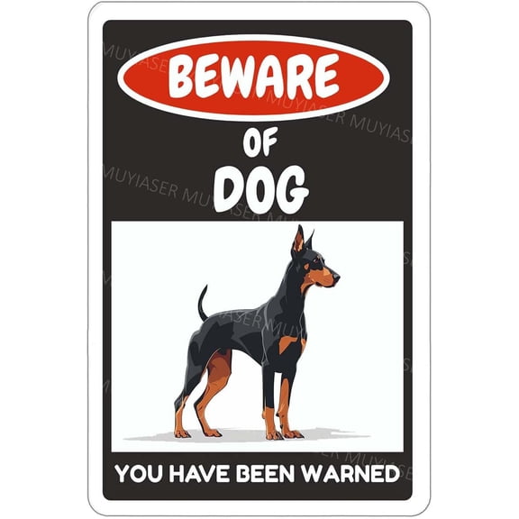 Beware Of Dog Sign Doberman You Have Been Warned Aluminum Metal Tin Signs Door Sign Warning Sign For Fence Gate Yard Home Wall Decor 8x12 Inch
