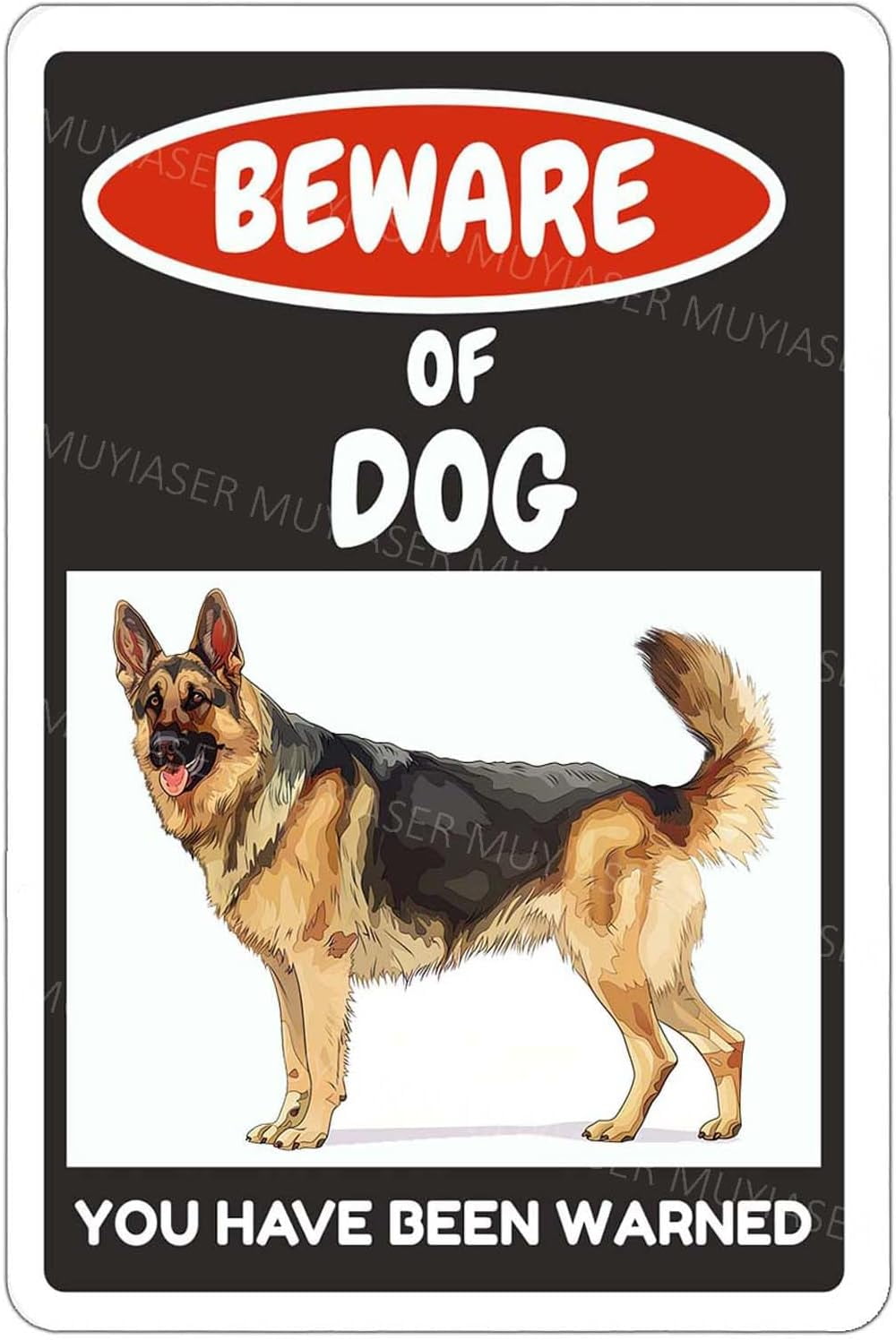 Beware Of Dog Sign German Shepherd You Have Been Warned Aluminum Metal ...