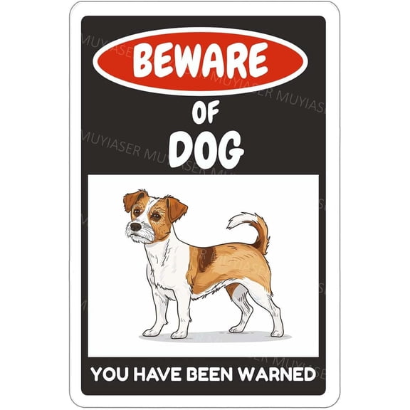Beware Of Dog Sign Jack Russell You Have Been Warned Aluminum Metal Tin Signs Door Sign Warning Sign For Fence Gate Yard Home Wall Decor 8x12 Inch