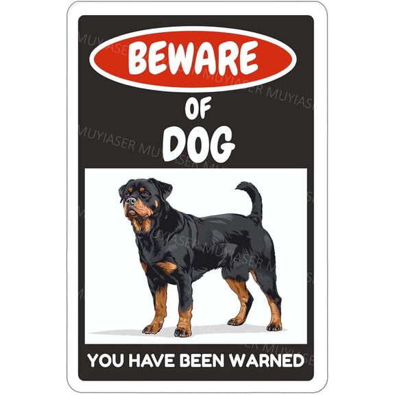 Beware Of Dog Sign Rottweiler You Have Been Warned Aluminum Metal Tin Signs Door Sign Warning Sign For Fence Gate Yard Home Wall Decor 8x12 Inch
