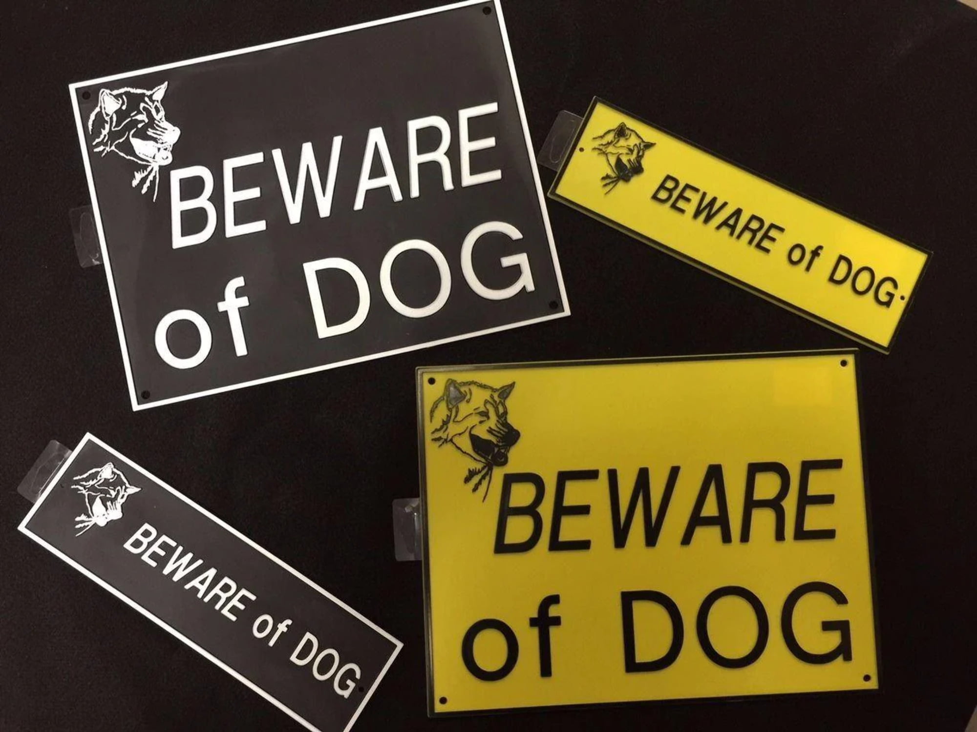 VSafety Letrero con texto en inglés «Beware Of The Dog, It Bites…», 150