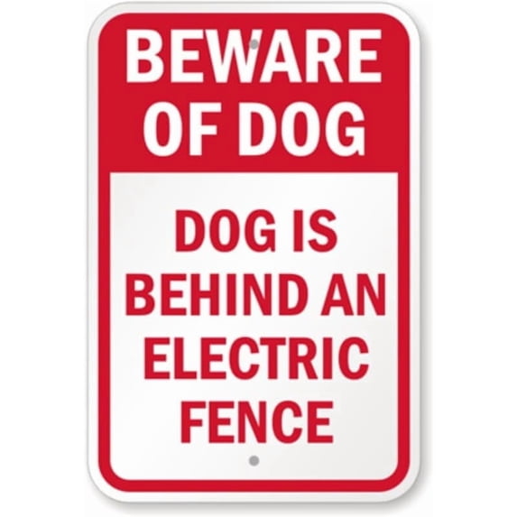 Beware Of Dogs No Trespassing Aluminum Weatherproof 8" x 12" Sign P2153b