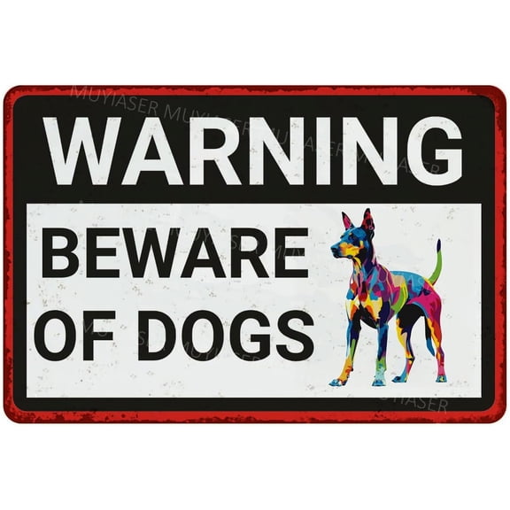 Beware Of Dogs Sign Doberman Beware Of Dog Sign Aluminum Metal Tin Signs Door Sign Warning Sign For Fence Gate Yard Home Wall Decor 8x12 Inch