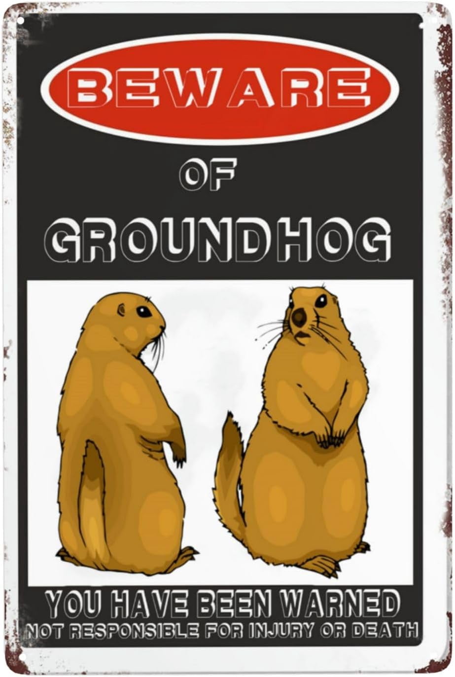 Groundhog Sign Beware Of Groundhog Sign,12