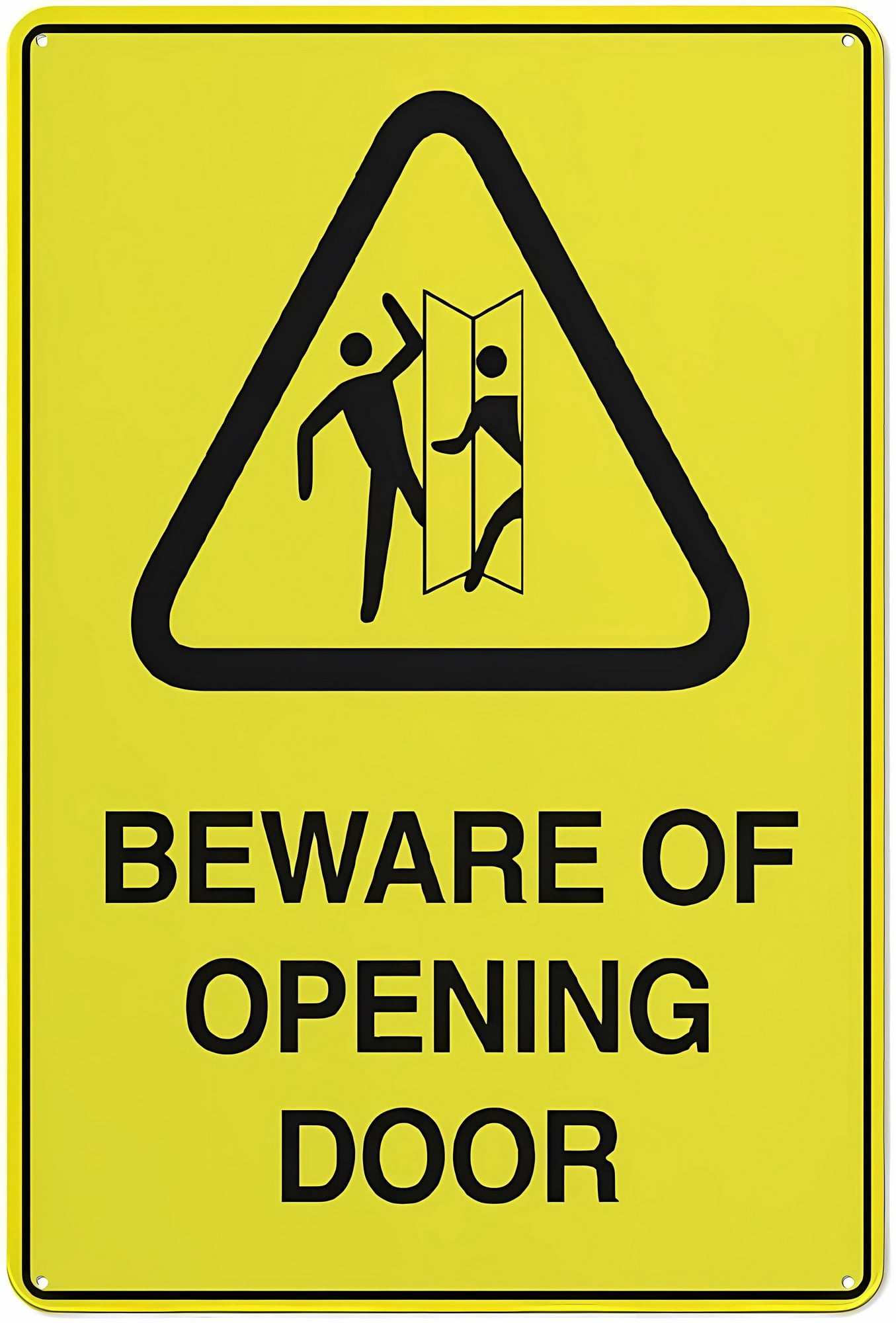 Beware Of Opening Door 8"x12" Metal Aluminum Sign, Pre-Drilled Holes ...