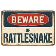 thumbnail image 1 of Beware Of Rattlesnake Rustic Sign | Rustic, Distressed Vintage Look | Decal | Indoor/Outdoor | Funny Home Décor for Garages, Living Rooms, Bedrooms, 1 of 4