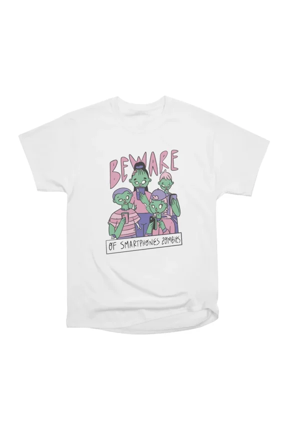 Beware Of Smartphones Zombies T-Shirt Tee Gift For Him Merch For Her Apparel For Friend